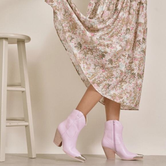 NWT Mi.iM Women's Brayden Metal Toe Block Heel Western Booties - Picture 5 of 9